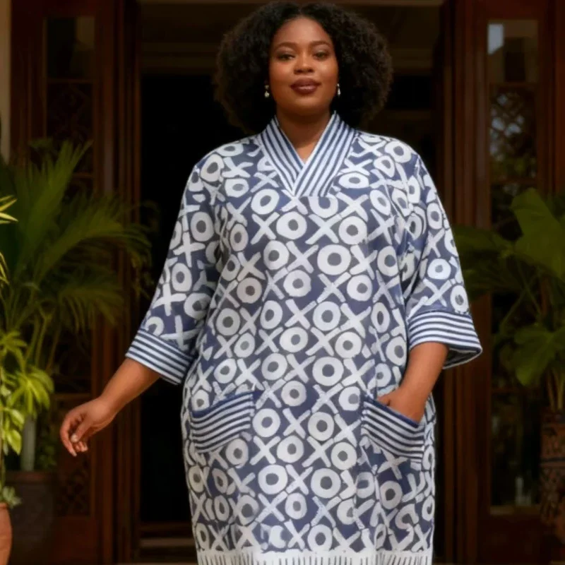 

Африканские платья больших размеров для женщин, весна-осень 202, африканское платье с v-образным вырезом и половиной рукава, свадебное вечернее длинное платье, халаты, платья