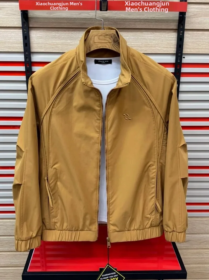 

Новая мужская куртка H7007 весна-осень с воротником-стойкой, роскошная, высококачественная, модная, универсальная, приталенного кроя, с длинными рукавами