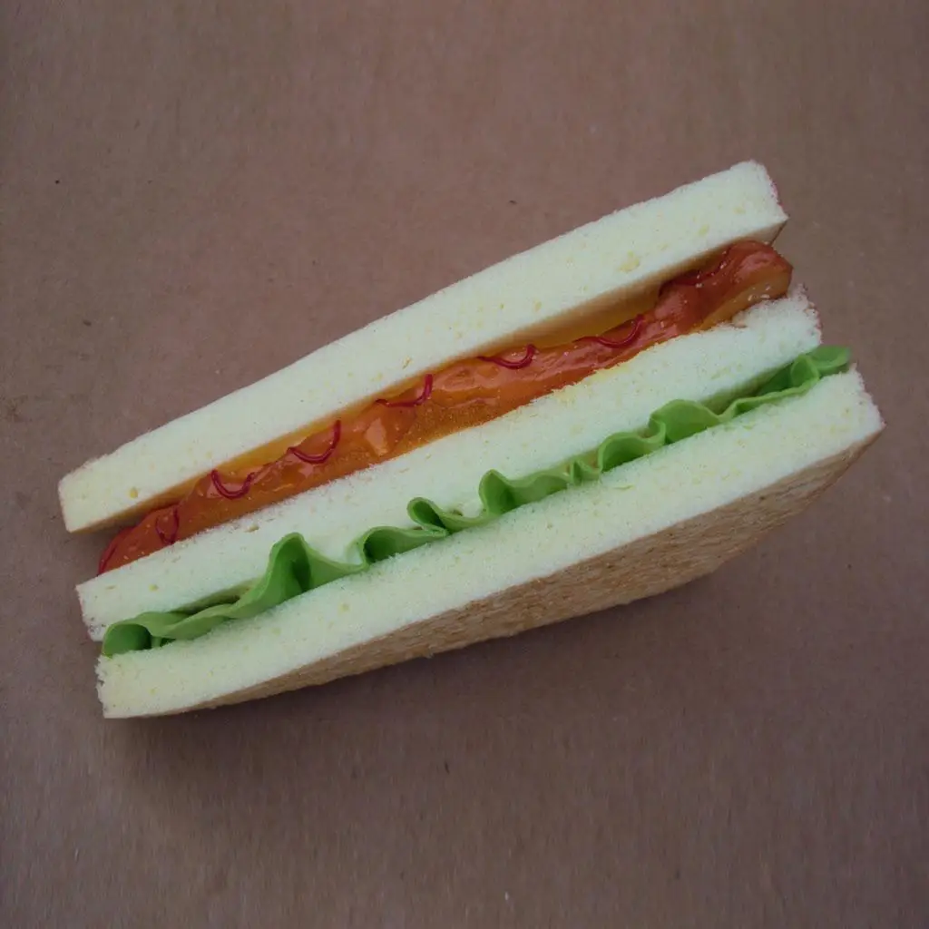 Realistic Fake Sandwich Bread Decor for Food Display Cabinets Bakery Sample Photography Props