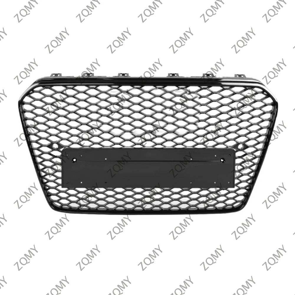 With/Logo For Audi A5/S5 2012 2013 2014 2015 Car Front Bumper Grille Centre Panel Styling Upper Grill (Modify For RS5 style)