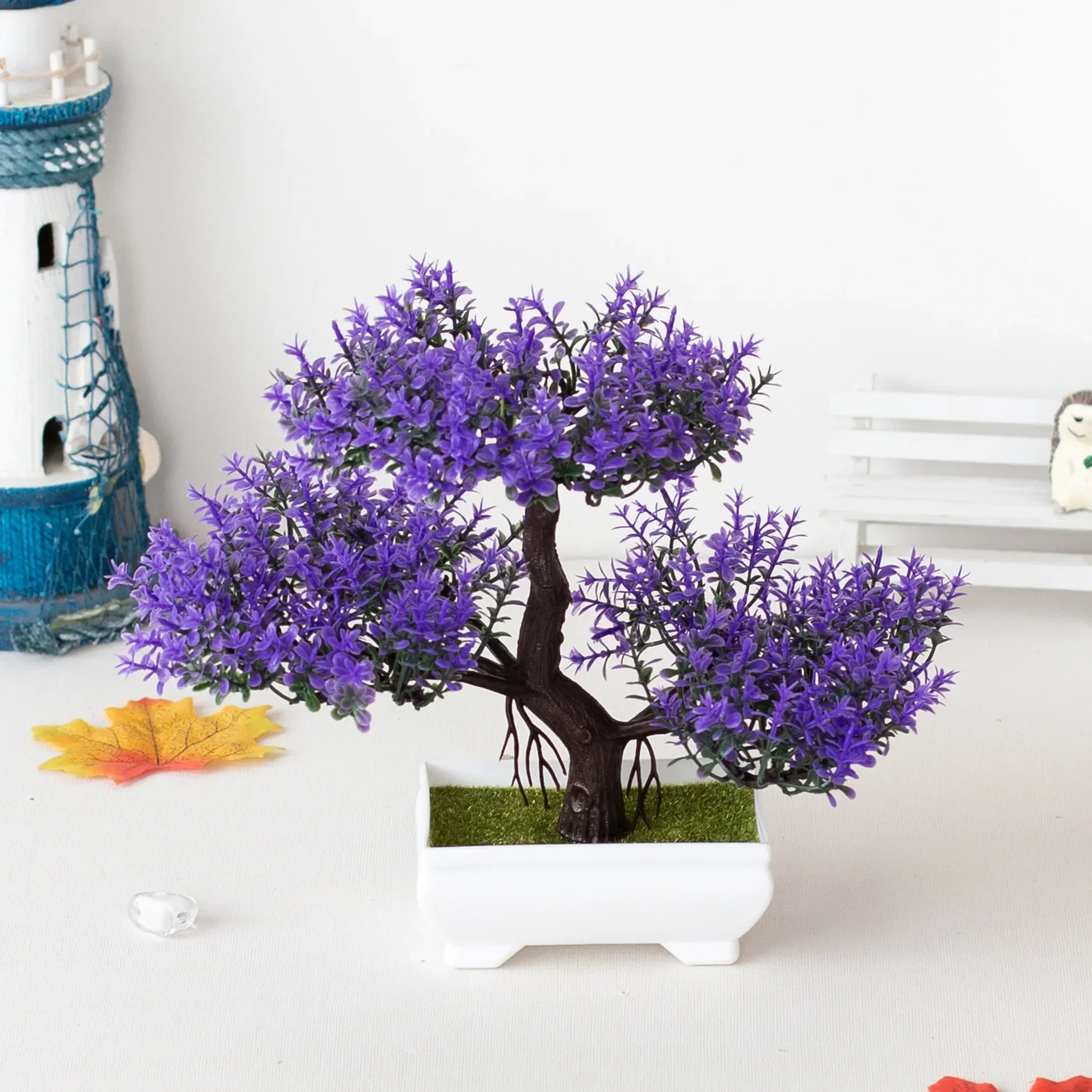 Künstliche Pflanze Bonsai Kunststoff Kleiner Baum Topf Gefälschte Pflanze Blume Topf Ornamente für Zuhause Zimmer Tisch Garten Hotel Dekoration