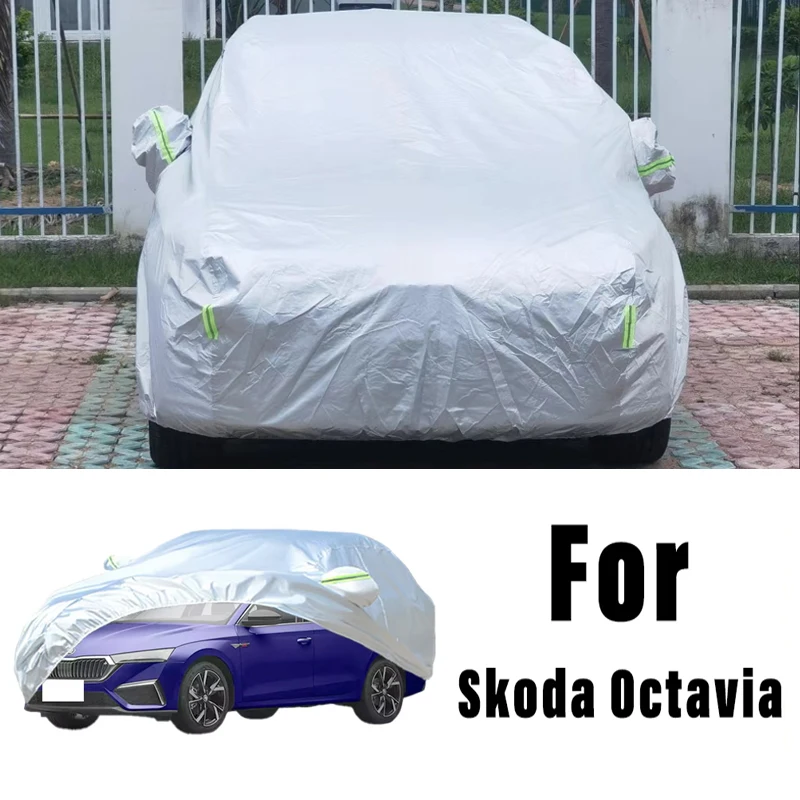 

Для Skoda Octavia наружная защита полный автомобильный чехол снежный чехол солнцезащитный козырек водостойкий пылезащитный внешние автомобильные аксессуары