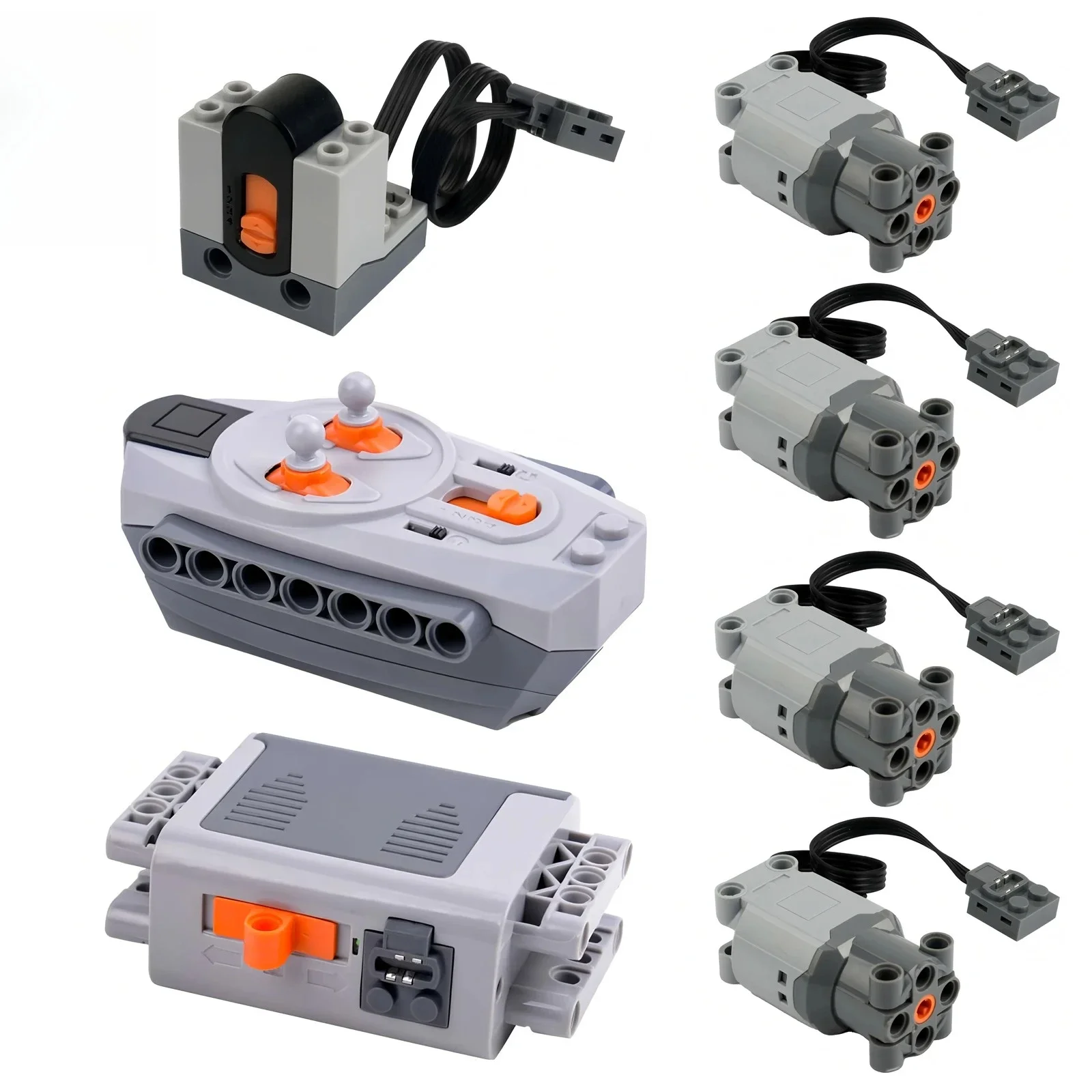 7 in1 Set Technical MOC 88003 Power Functions Brick Toys Part Kit with 4L Motors & IR Remote Control for legoeds Building Blocks