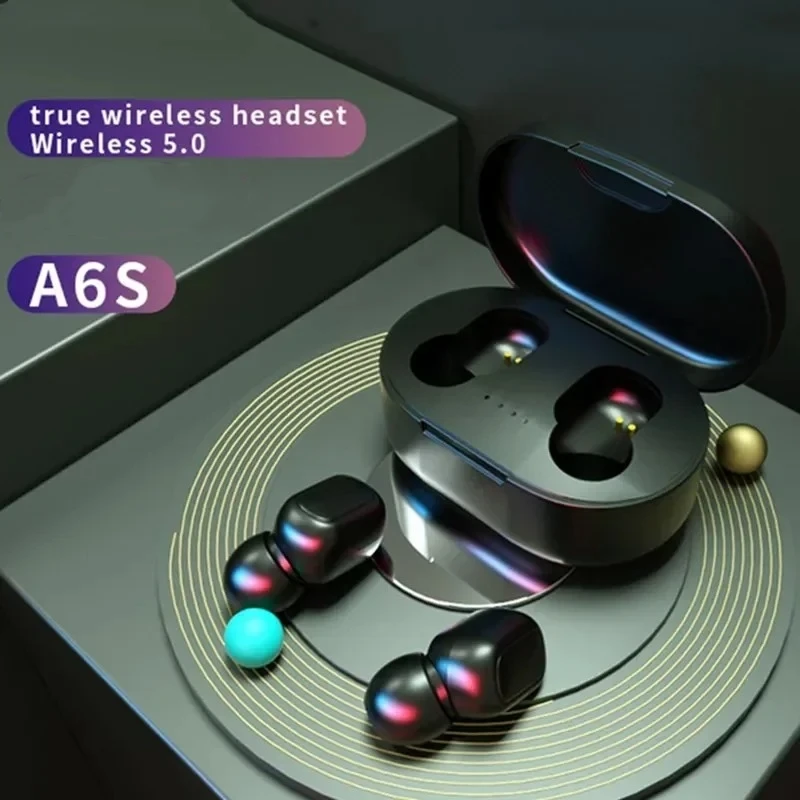 TWS A6S гарнитура беспроводные наушники Bluetooth наушники спортивные стерео наушники Bluetooth наушники для Xiaomi Huawei Vivo Oppo