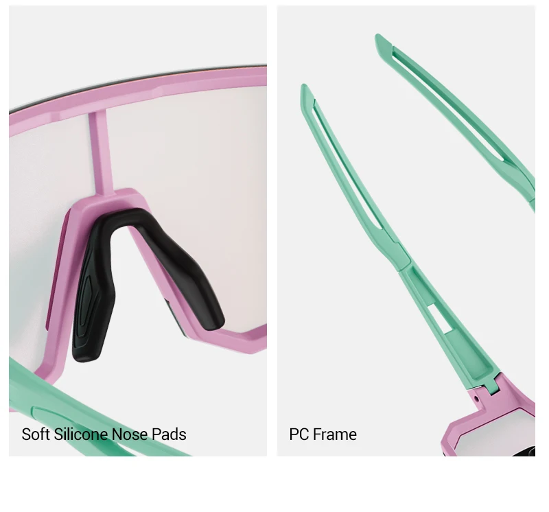 SCVCN Süße Rosa Fahrradbrille, Fahrrad-Fotozubehör, Golf-Okulare, Camping-Sonnenbrille, UV400 Outdoor-Sportausrüstung – Detail 6