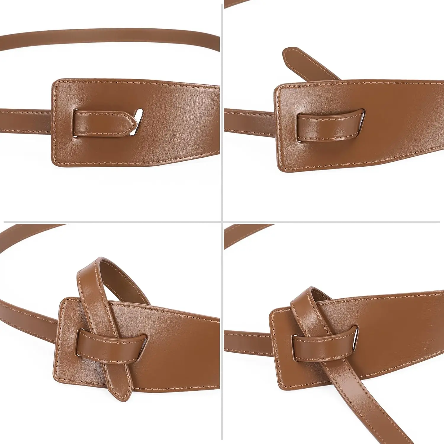 Knot genuine leather belt for women's versatile decorative jacket sweater waist closure for women's fashionable waistband