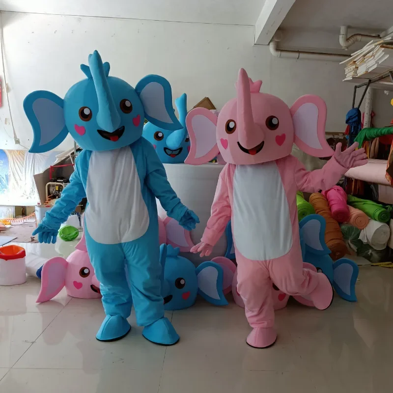 Bonito África Elefante Boneca Traje, Halloween Mascote Cosplay, Traje de Desempenho, Personagem de Festa, Alta Qualidade