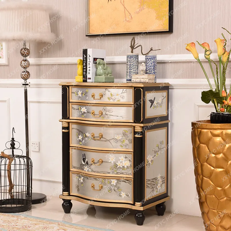 r cabinet, living room solid wood storage drawer cabinet, sofa corner cabinet, bedroom nightstand, negotiation corner table