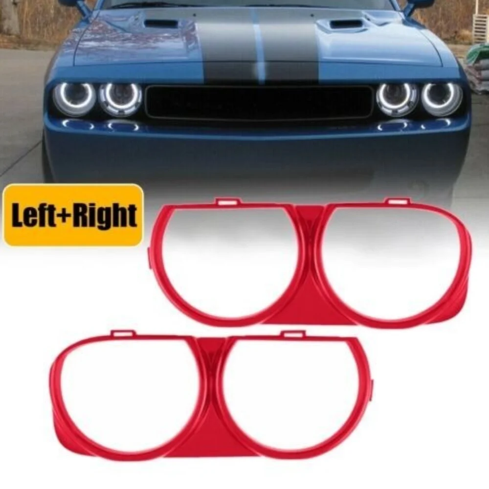 Headlight Bezel For Dodge Challenger 2015-2020 Front Driver Left & Passenger Right Side 68259053AB 68259052AB