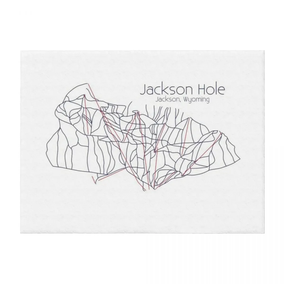 

Jackson Hole Trail Map Throw Blanket anime Hairys Blankets For Bed Loose Blankets