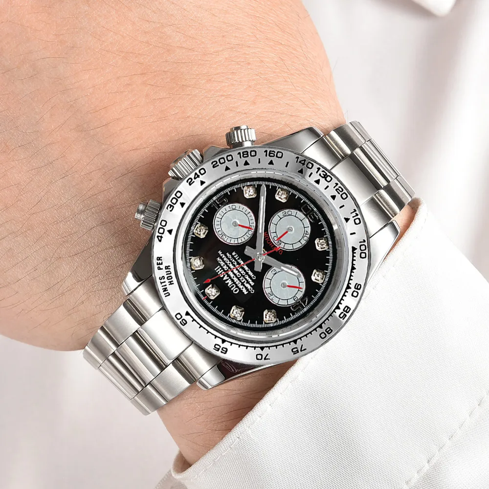 Luxury VK63 WATCH 39mm quartz Chronograph Business Watch Men's VK Series 63 Sport Sapphire Glass Ceramic bezel insert men watch