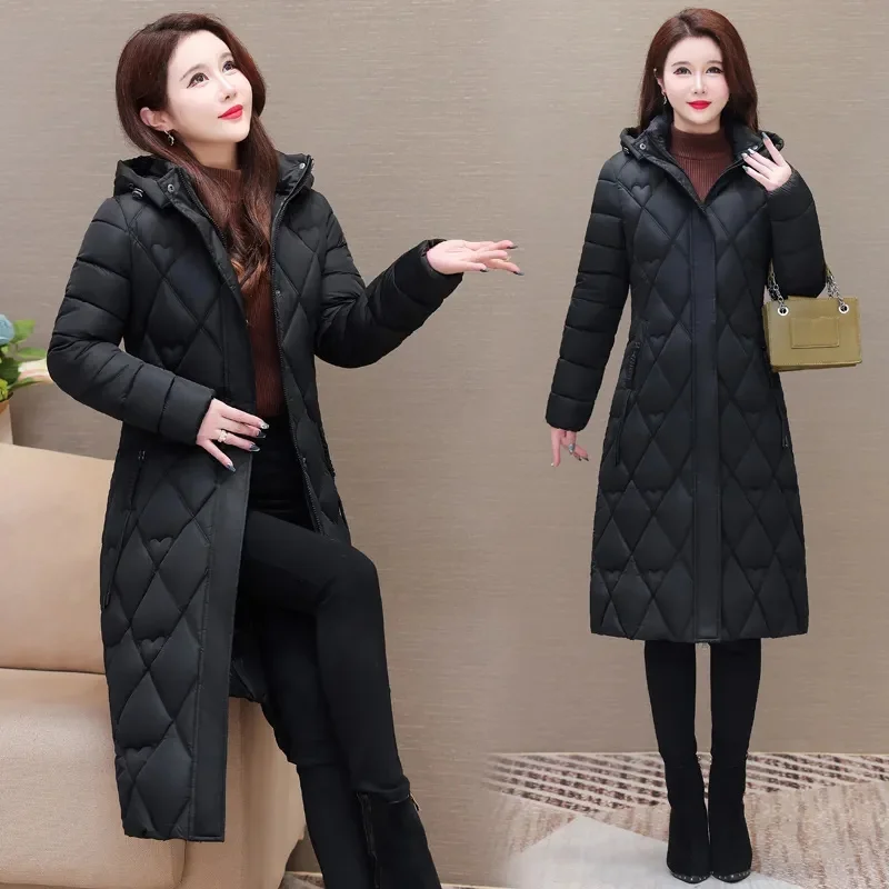 2025 novo inverno e outono feminino pato branco para baixo hoodies puffer jaquetas casacos quentes à prova de vento preto branco casacos