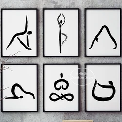 Yoga Poses Poster Prints Canvas Painting and HD Picture Nordic Minimalism Art Yoga Living Room Studio Yoga Wall Home Decor Gifts