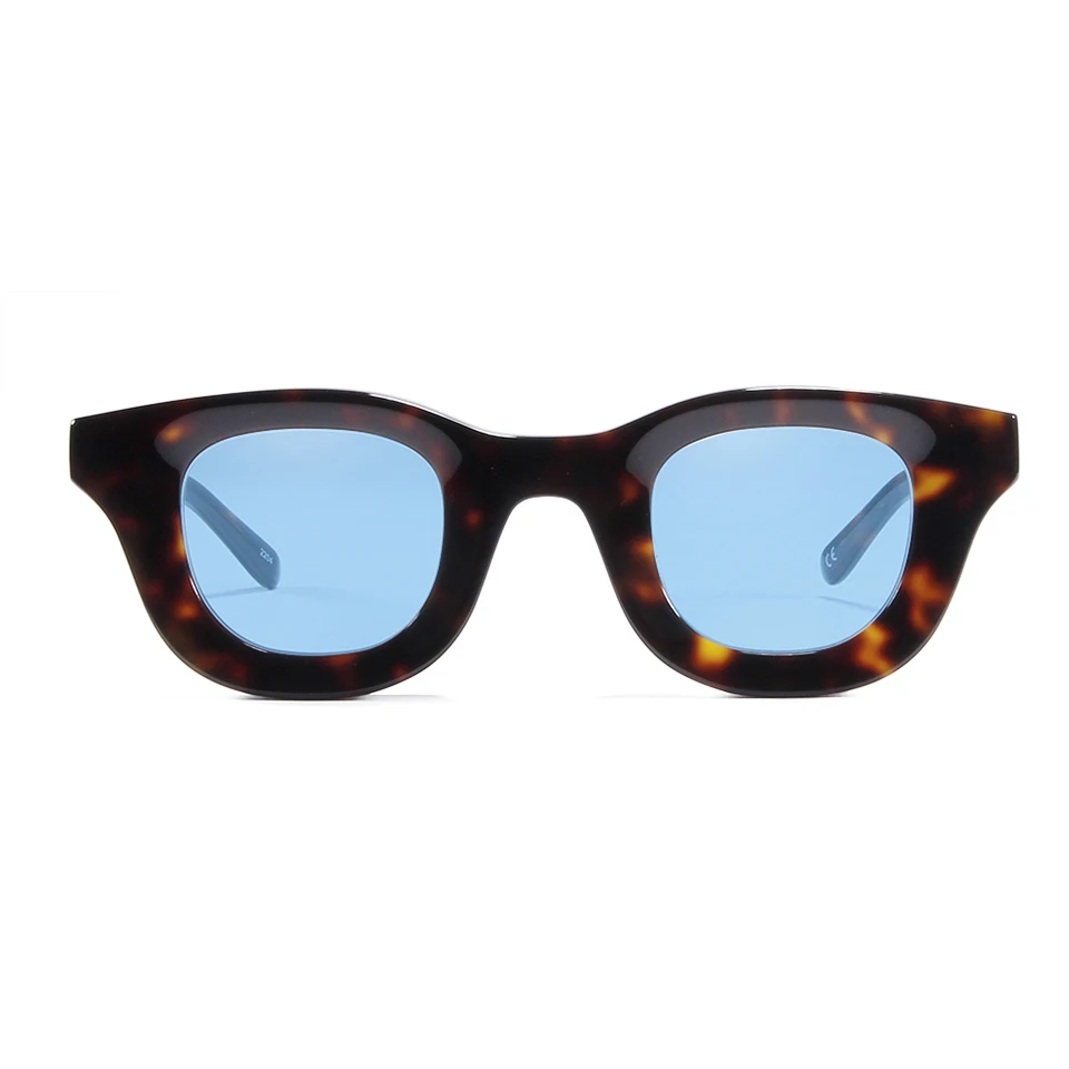 Rhod Designer Vintage Handcraft Acetate Sunglasses Men Uv400 Women Round Chunky Bold Frame Sun Glasses Hip Hop Sunglass Mens