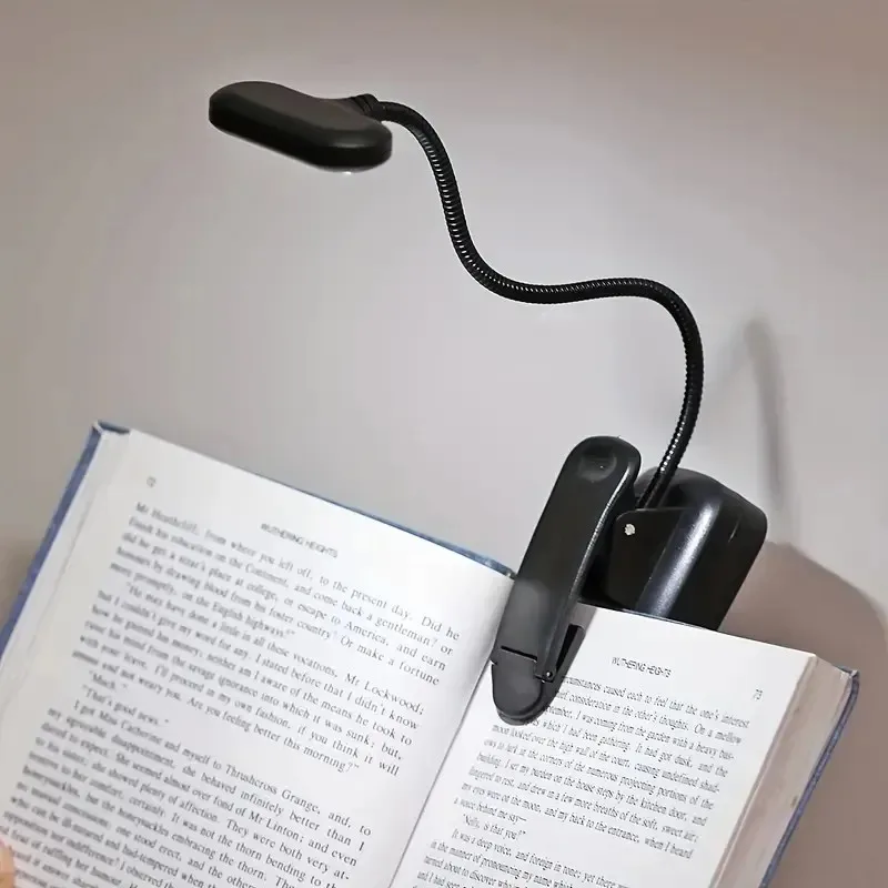 Mini LED Book Light with Clip,Battery Powered Eye Protection Flexible Reading Lamp Desk Bedside Portable Night Light Study Light