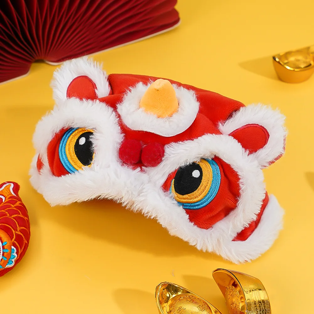 Cat Dance Lion Hats Chinese Style Costume Cute Plush Pet Hat Soft Warm Clothes Lunar New Year Holiday Cat Dog Dress Up Supplies