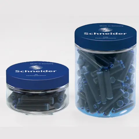 Bilashmart 6/30/100pcs Germany Schneider Fountain Pen Ink Sac Inks Cartridge Writing Black Blue Blue Black Calligraphy Ink Bottle