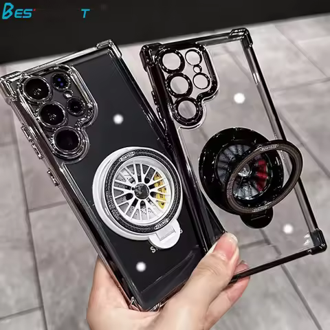 Shockproof Airbags Armor Magnetic Transparent Case for Samsung Galaxy S25 S24 Ultra S23 FE S22 Plus A54 A34 A15 A35 A55 A53 5G