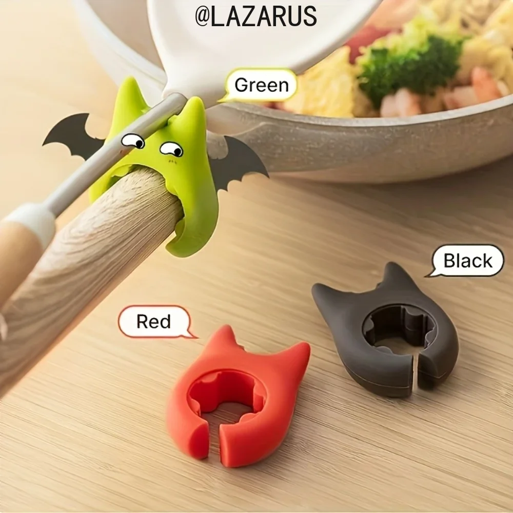 Silicone Pot Clip & Spoon Rest – Portable, Heat-Resistant, Non-Slip, Prevents Boil-Over, Holds Ladles & Lids, Outdoor & Home.