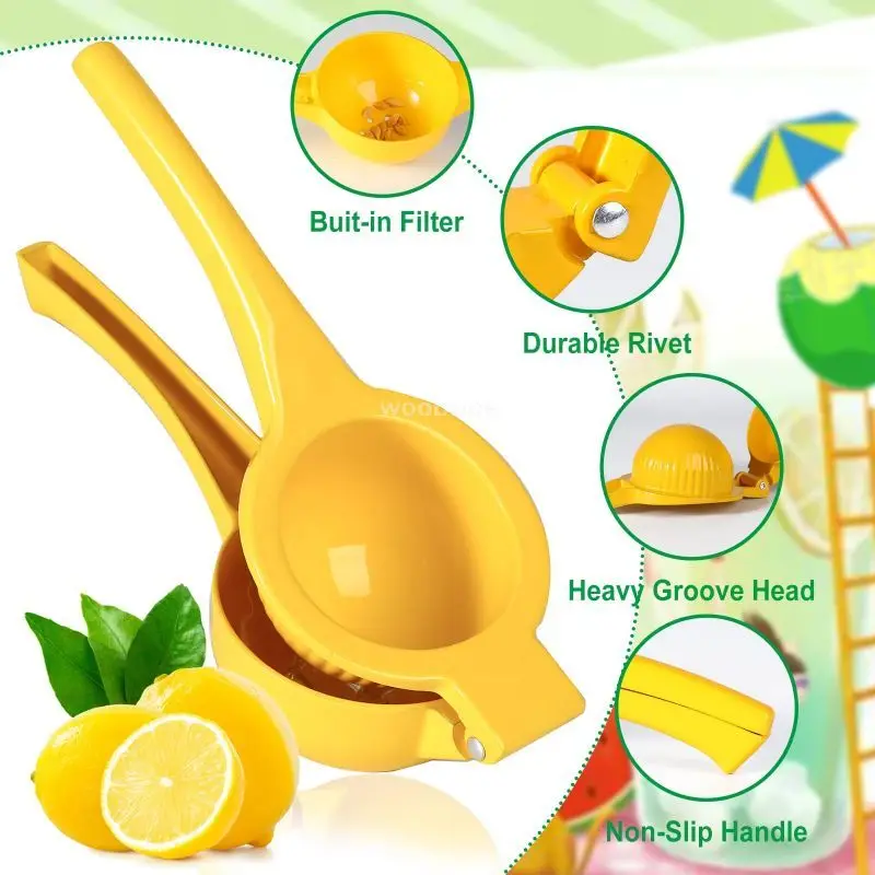 Manual Metal Lemon Lime Squeezer Stainless Steel Manual Citrus Press Juicer, Hand Press Juicier Fresh Fruit Tool Kitchen Tools