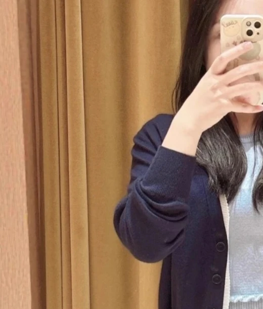 

Women's casual knitted cardigan long sleeve contrast color design lace autumn and winter warm clothes ladies tops