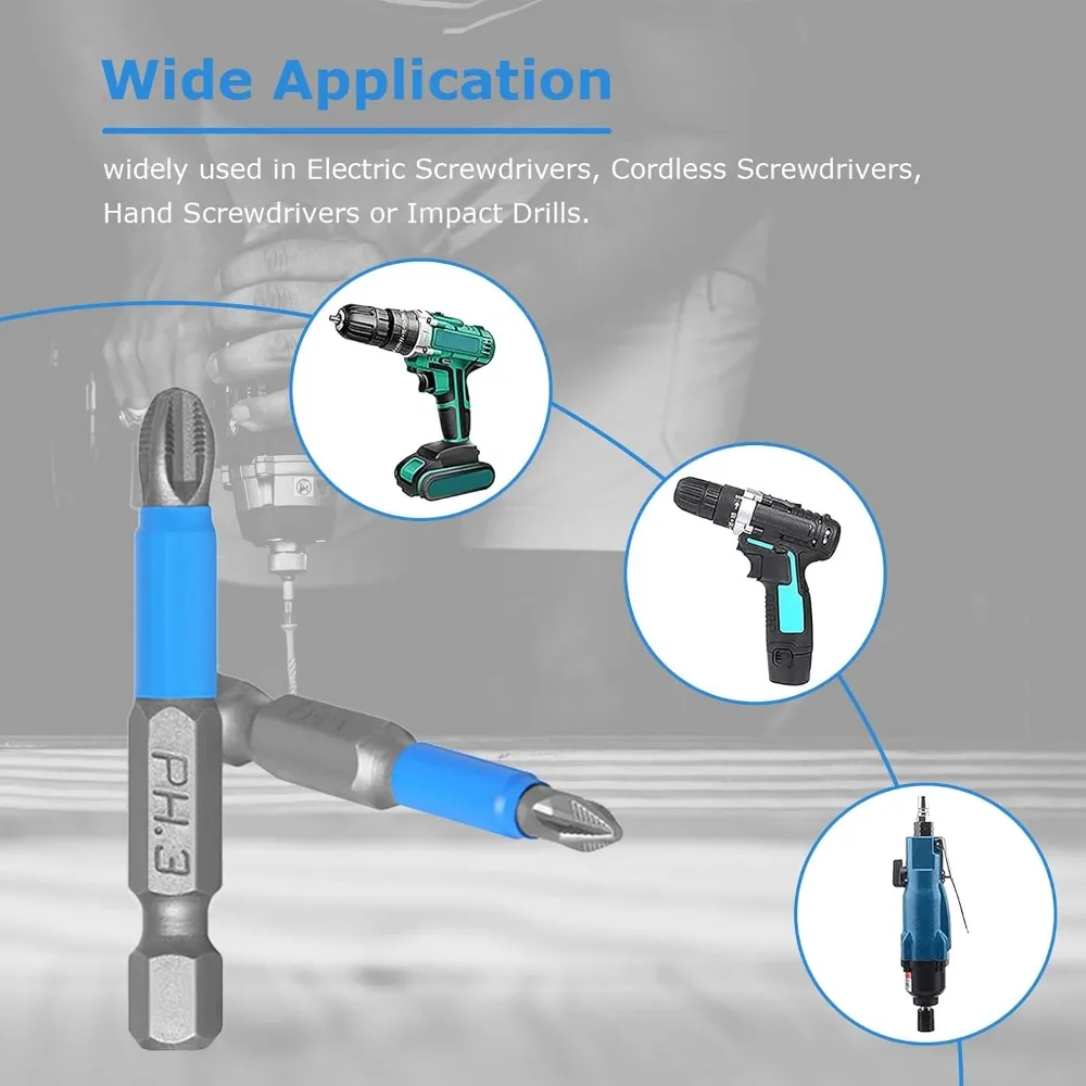 6pc Hexagonal Handle Anti Skid Electric Screwdriver Woodworking Cross Screwdriver Tool Set PH1 PH2 PH3 PZ1 PZ2 PZ3 gallery 1