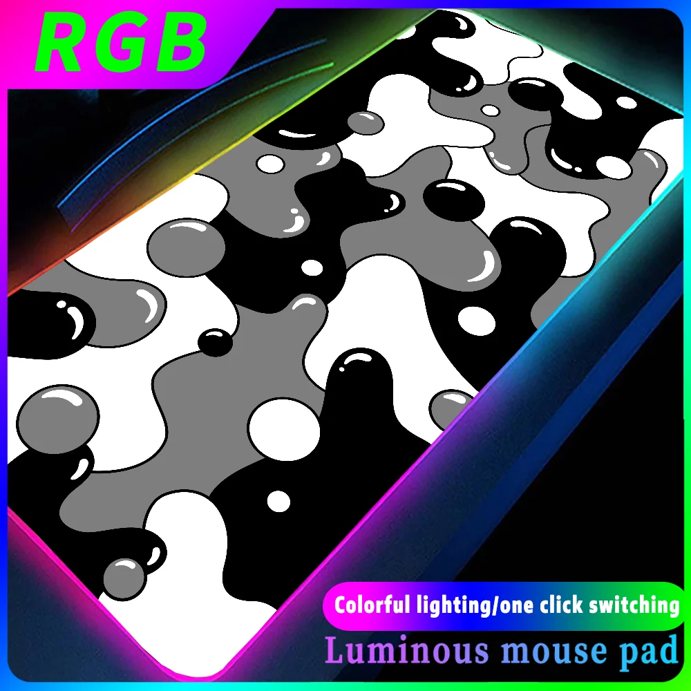 

Multiple colors Strata Liquid Mouse pad RGB LED High Speed Computer Accessories Mousepad Desk Mat Large Keyboard Hot selling HD