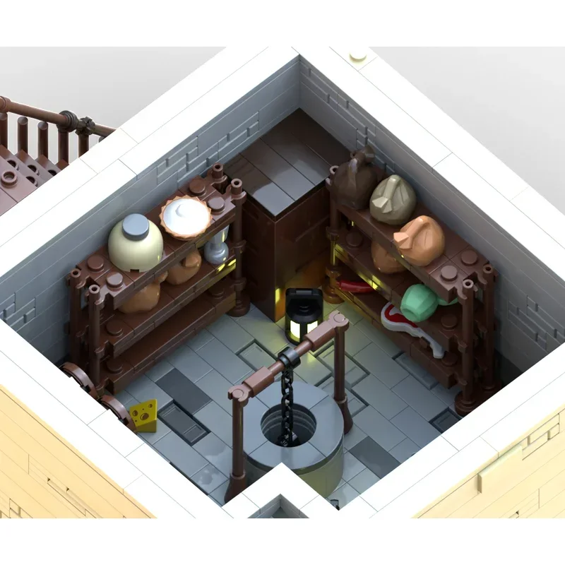 중세 성 모델 Moc 빌딩 블록 남부 프랑스의 휴먼 캐슬 기술 벽돌 DIY 조립 HolidayToys 선물