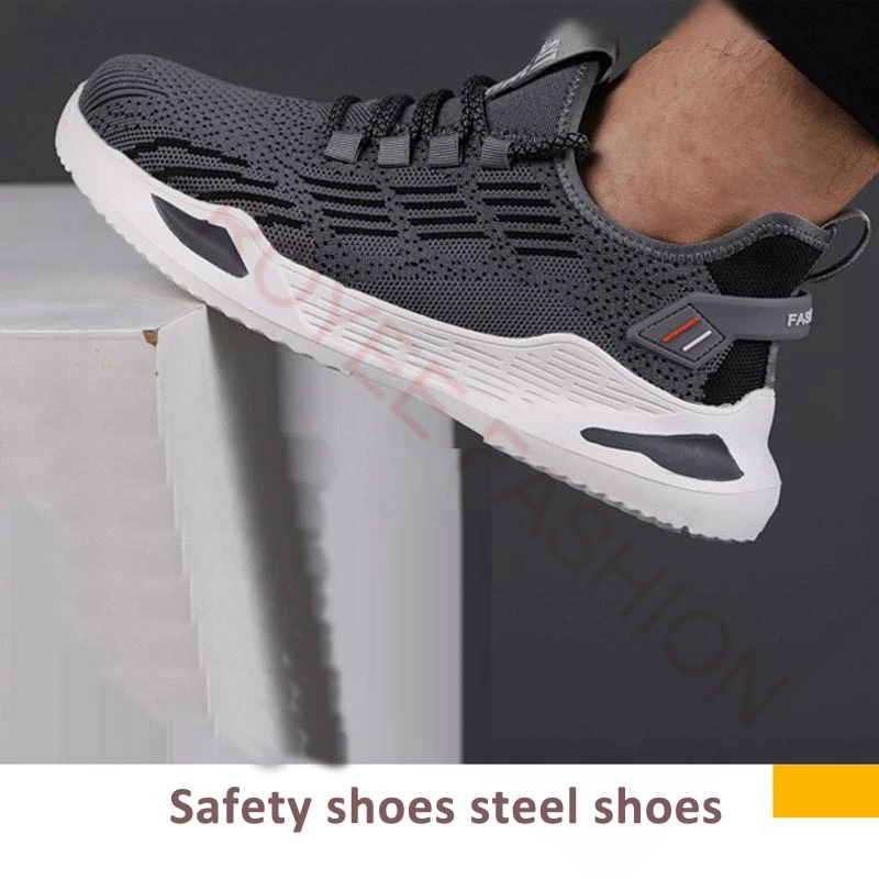 2023 Work Shoes Work Boots Work Safety Boots Safety Steel toe Shoes Men Anti-smash anti-puncture Pink Shoes Safety Shoes for men