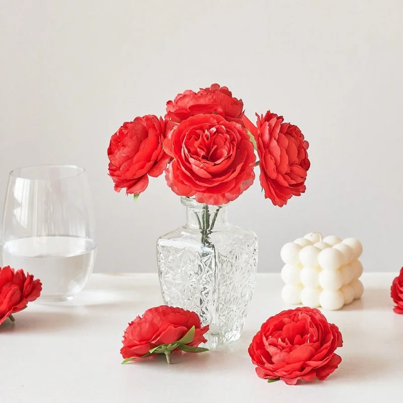 5/10 Stücke Pfingstrose Künstliche Blumen Bouquet 20 CM Gefälschte Blumen für Home Room Decor Garten Hochzeit Dekoration DIY Vase Pflanze Ornament – Detail 12