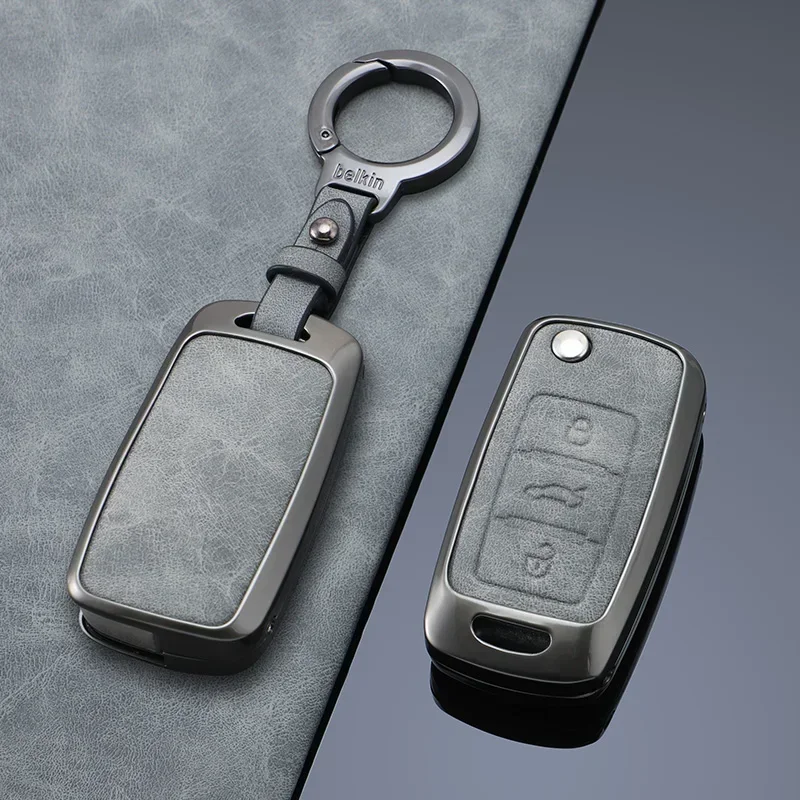 

Auto Zinc Alloy Car Key Case Cover For VW Volkswagen Polo Tiguan Passat B5 B6 B7 Golf 4 5 6 MK6 Jetta Lavida For Skoda Octavia