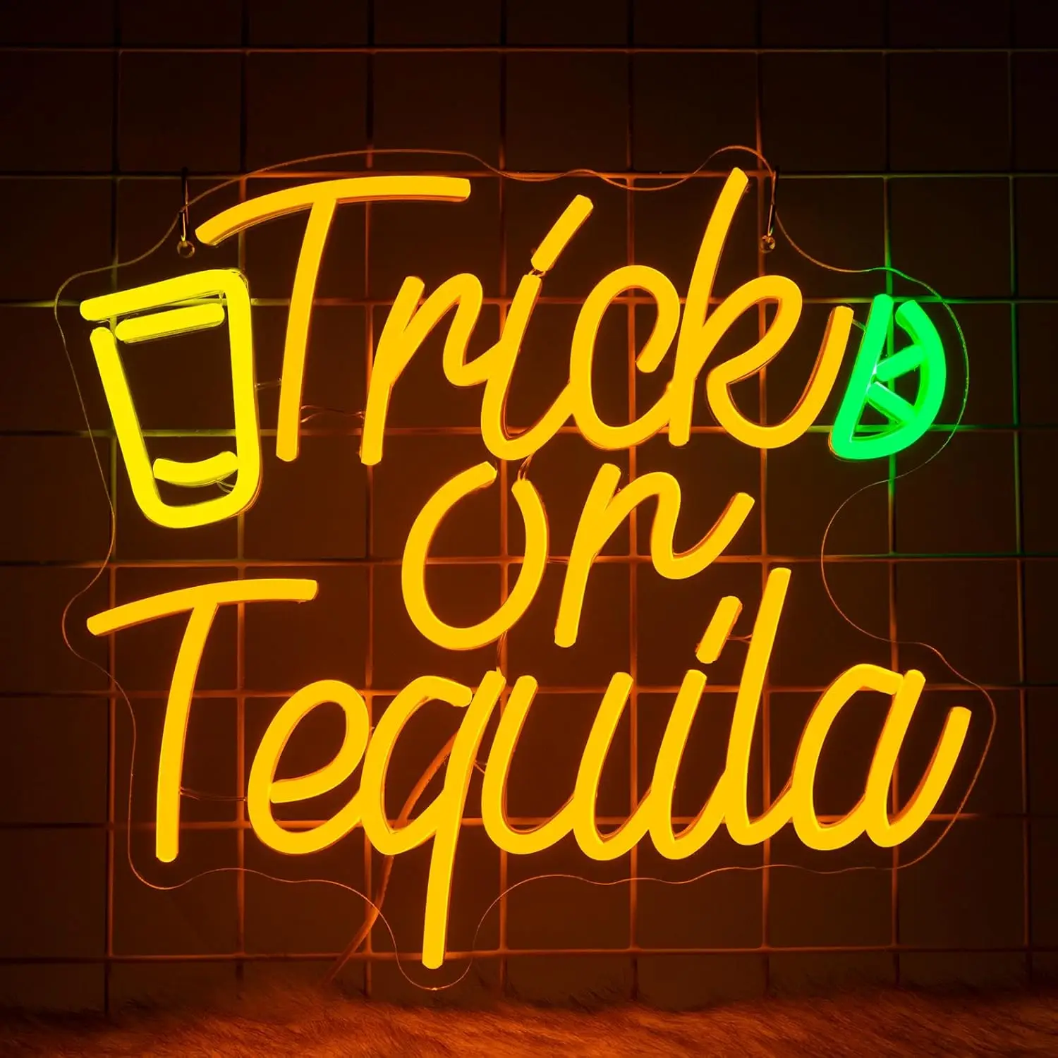 

Trick or Tequila Neon Signs USB Powered LED Neon Lights for Wall Decor Children Bedroom Bar Man Cave Party Halloween Decoration