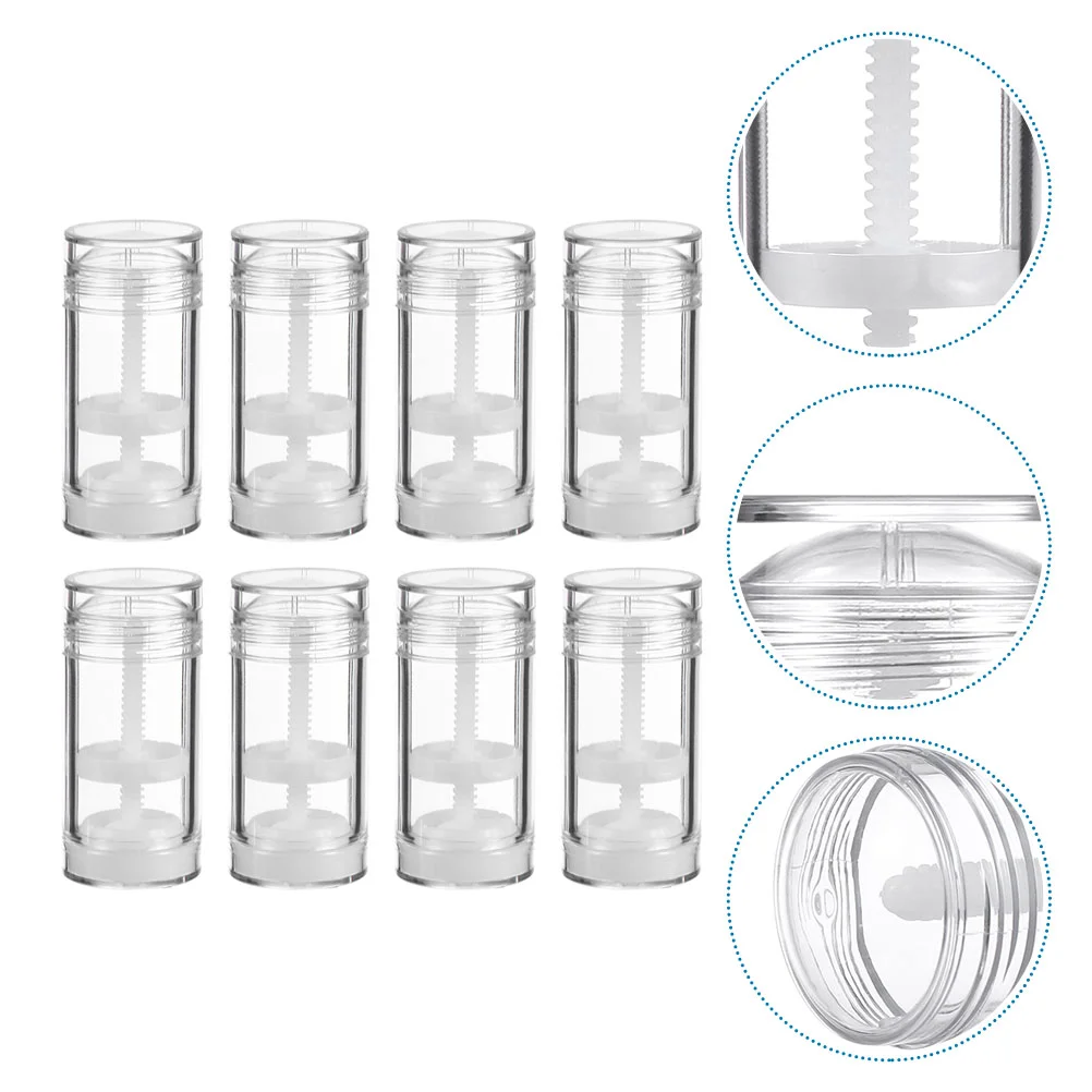 8 Pcs Rotating Deodorant Bottle DIY Stick Tube Perfumes Lotion Storage Plastic Twist-up Travel