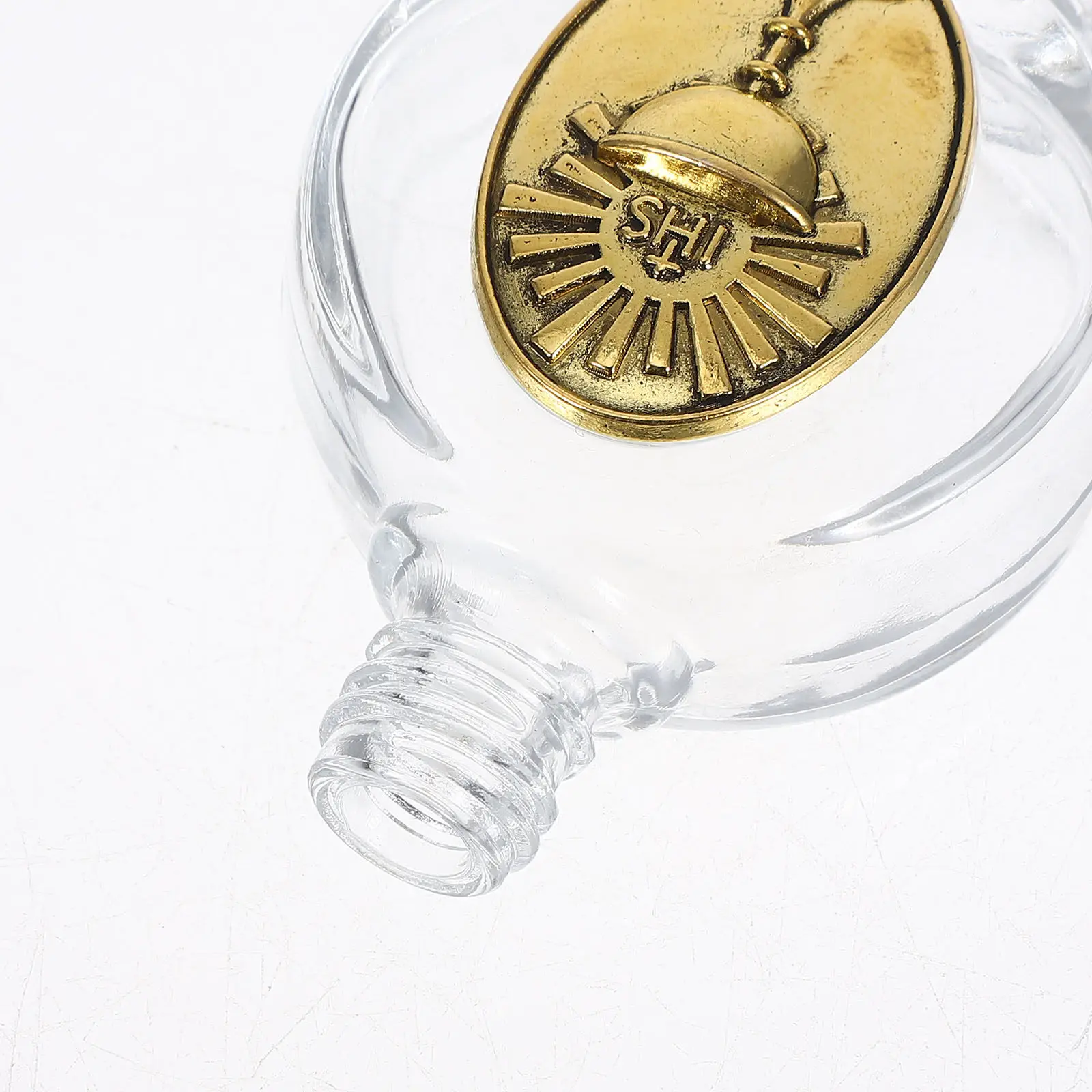 2Pcs Embossed Holy Water Bottles Portable Glass Christian Catholic Container for Church Worship Baptism Wedding Gifts