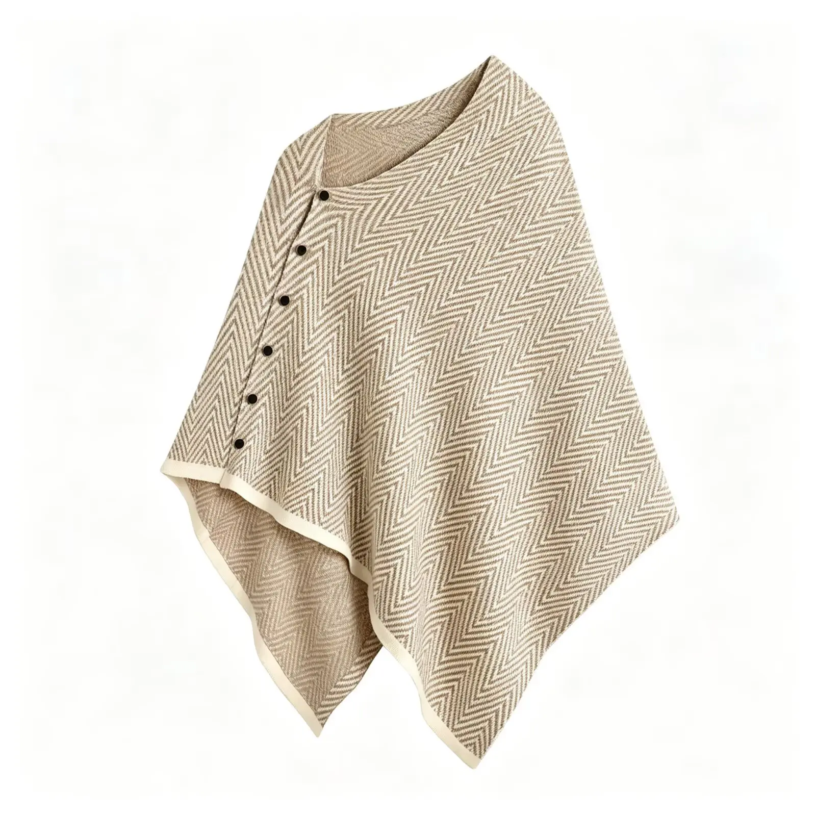 Autumn Winter Women Knitted Cape Shawl Female Soft Buttons Decorative Scarf Women's Casual Versatile Warm Shawl Coat