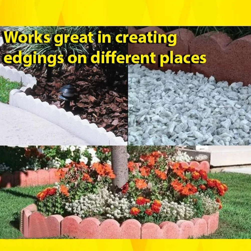 

1pc Garden Decorative Cement Molds for Border Edging Concrete Mold DIY Courtyard Fence Mould Plastic Fence Mold Reusable Durable