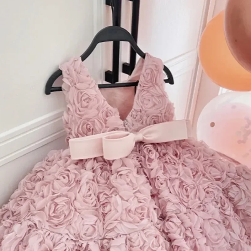 Baby Dress 2023 New Summer Girls\' Dress for Children\' Floral Baby Princess Tutu Dress Birthday Party Children\'s Wear Girls Dress