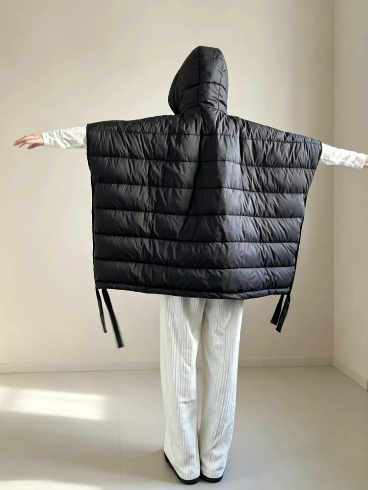 women's Luxury 90% White duck down vest 2026 Winter Black Lightweight sleeveless puffer coat with hooded High quality DJ716