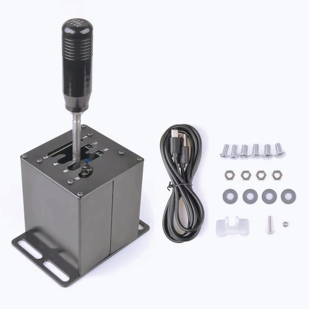 AM-PC USB H Gear Shifter For Logitech G27 G29 G25 G920 For Thrustmaster T300RS/GT Shift Knob ETS2 Simracing Racing Game Straight