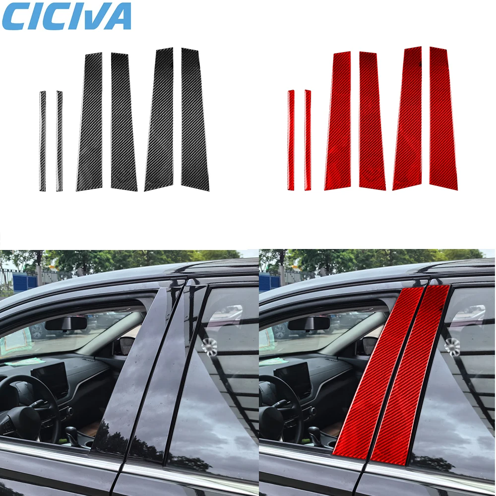 

For Nissan Altima 2019 2020-2024 Real Carbon Fiber Outer B-pillar Trim Stickers Car Interior Decoration modification Accessories