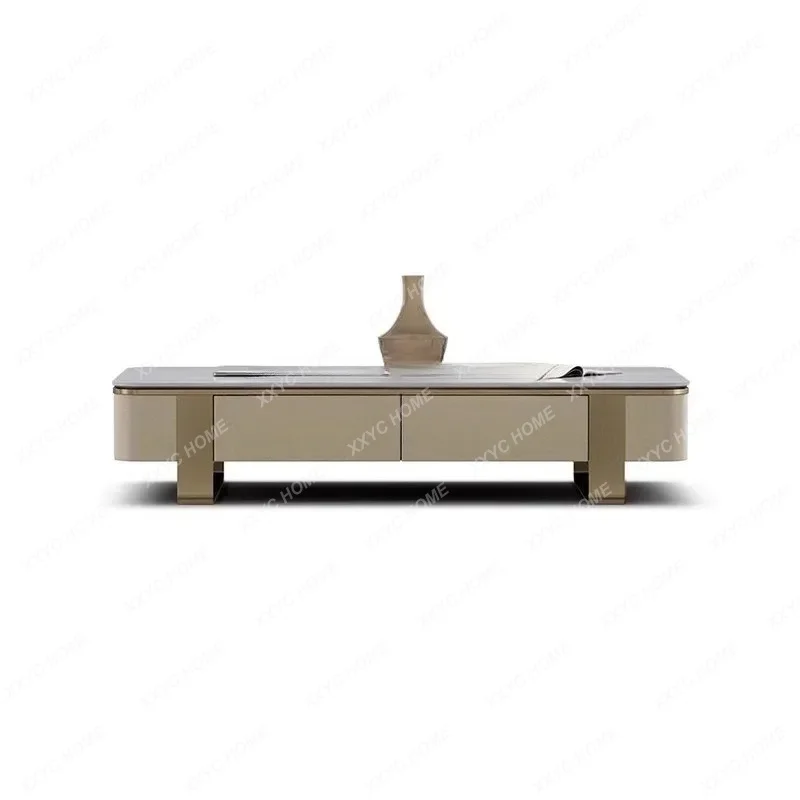 

zxqNew Luxury High-End Living Room Simple Modern High-Grade Marble Rectangular Coffee Table