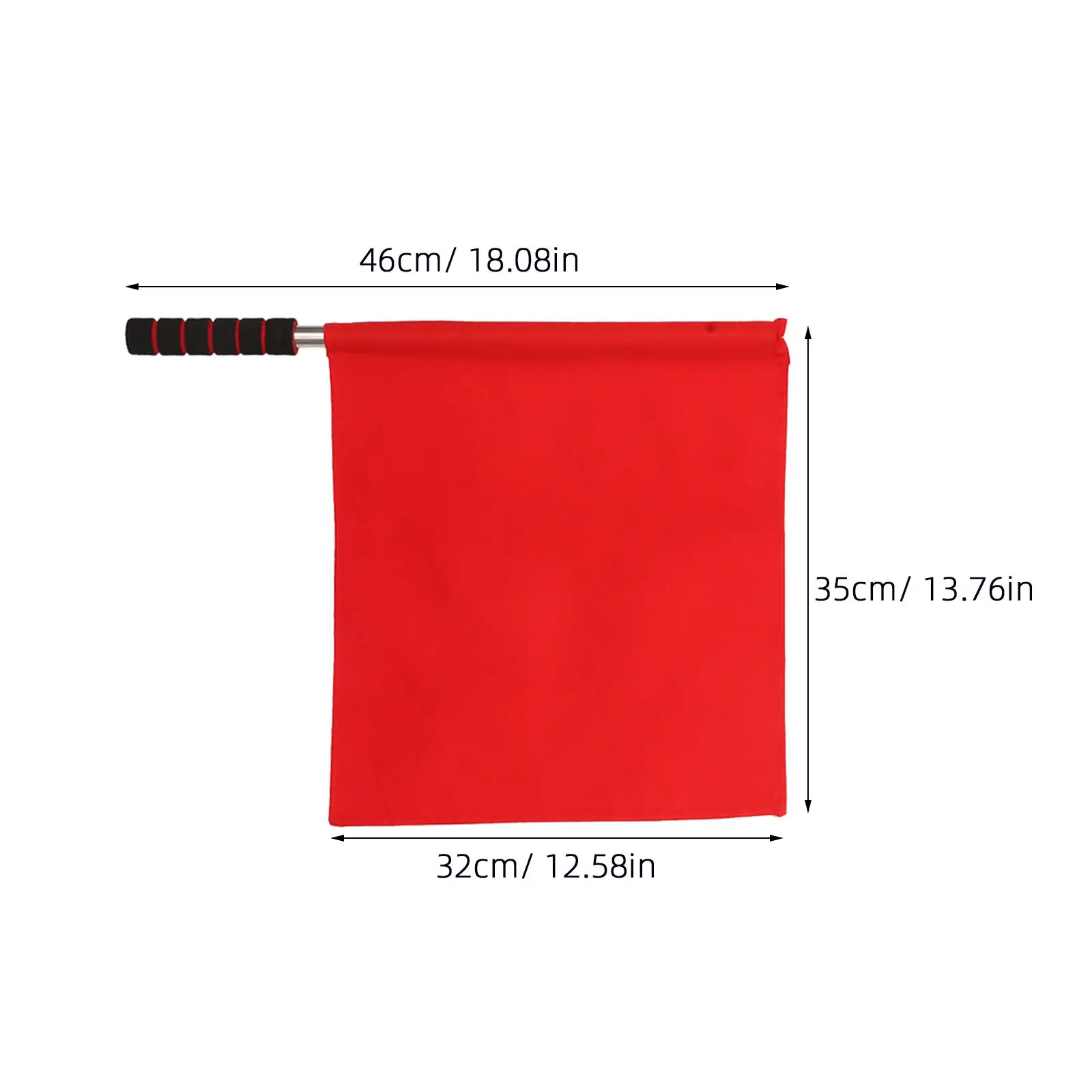 Referee Flags 2 Pack Comfort Grip Handles Race Warning Signal Flags for Training Competition Safety