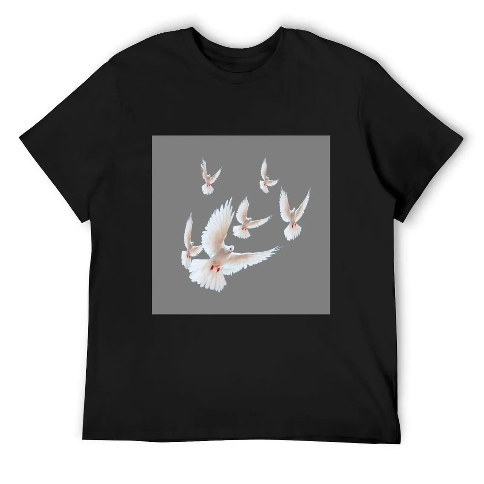 

FLYING WHITE PEACE DOVES T-Shirt cheap stuff shirts graphic Blouse shirts graphic tees plus size men clothing