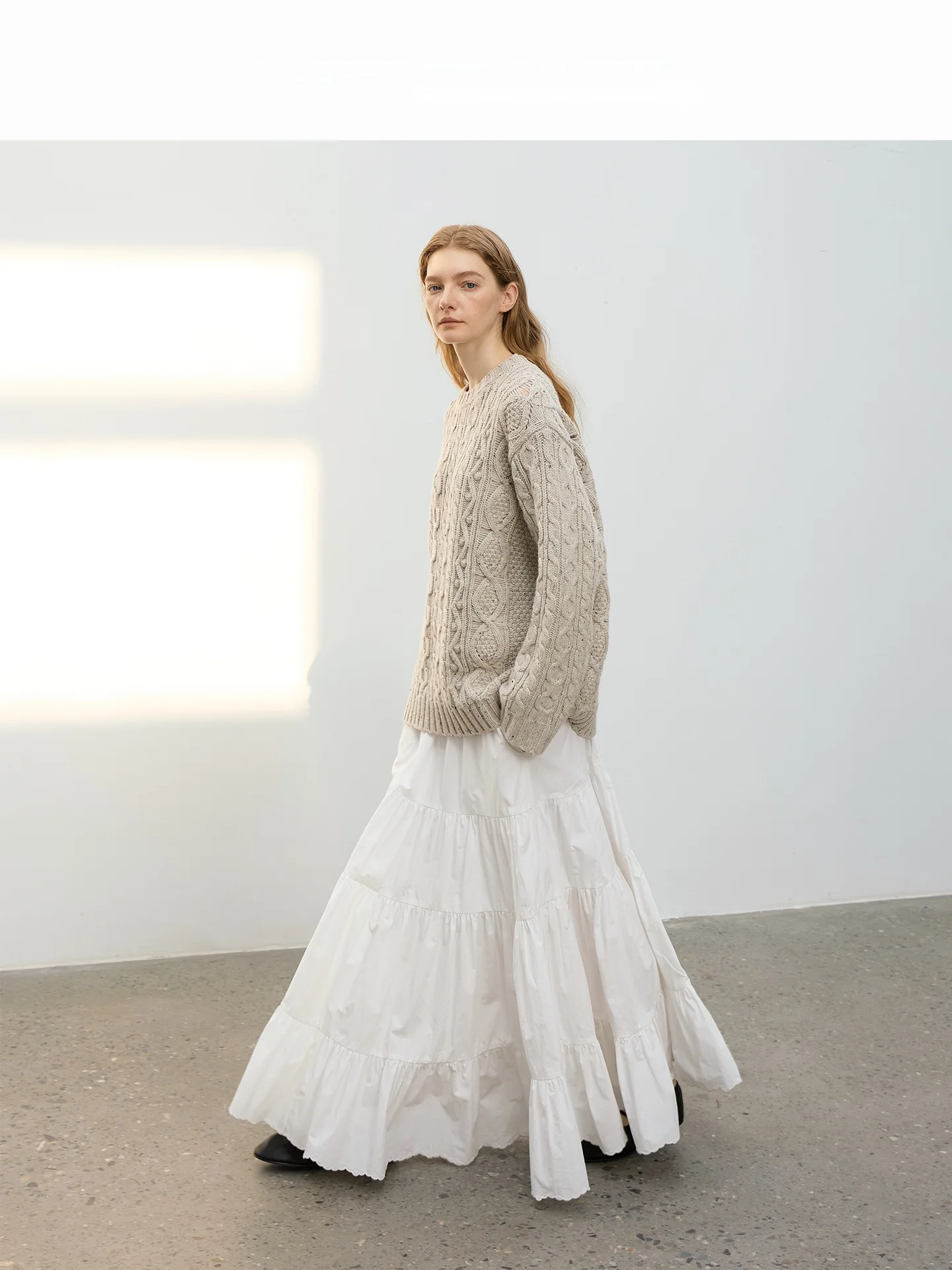 

Повседневная хлопковая юбка COUNTONME с завязками на талии, французский стиль, юбка-«пирожное», дышащая, приятная к телу, свободного кроя