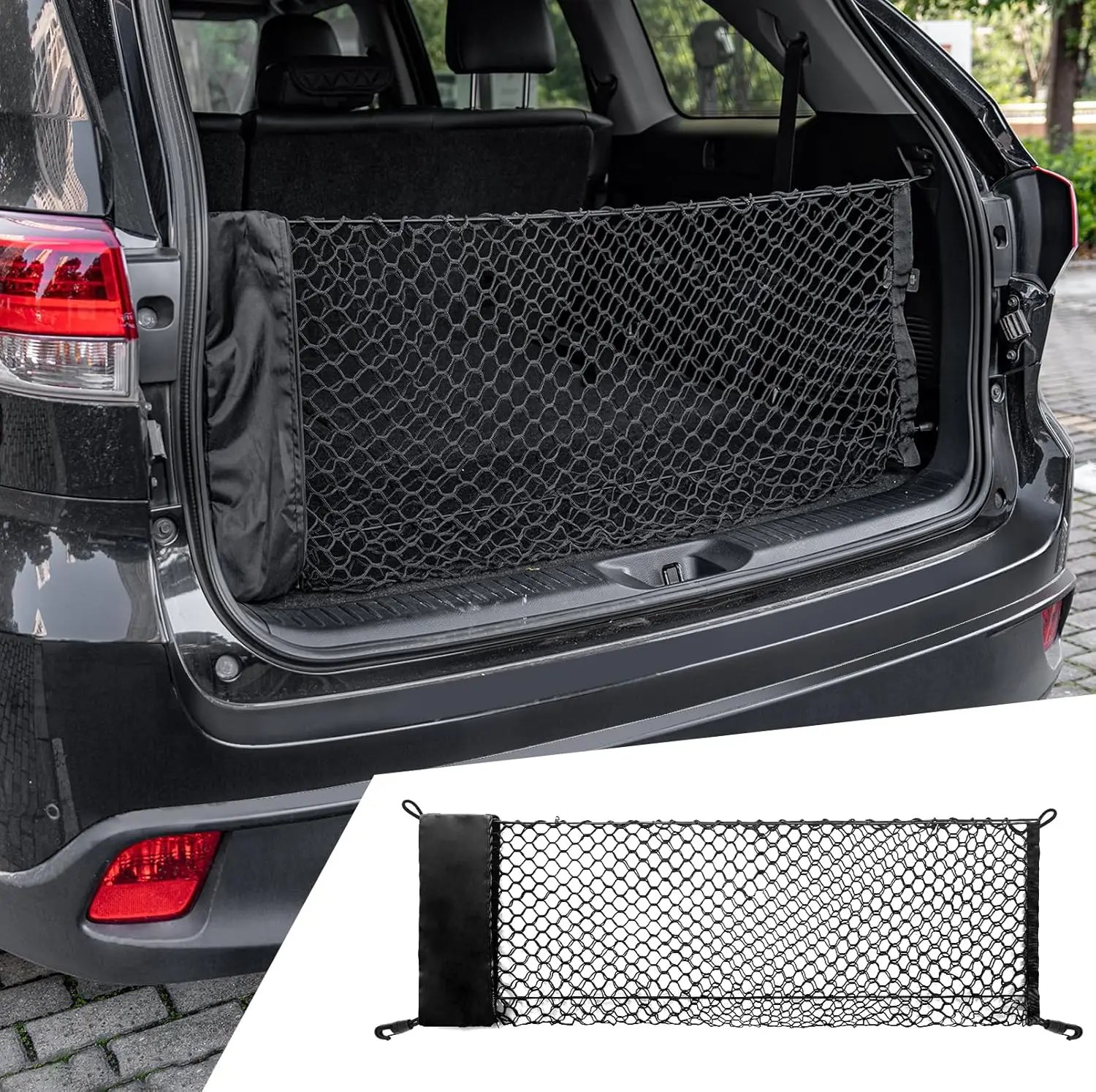 

Cargo Net for 2023-2026 Honda Pilot 3.28'x1.05' Double Layer Envelope Style Dense Mesh Trunk Organizer