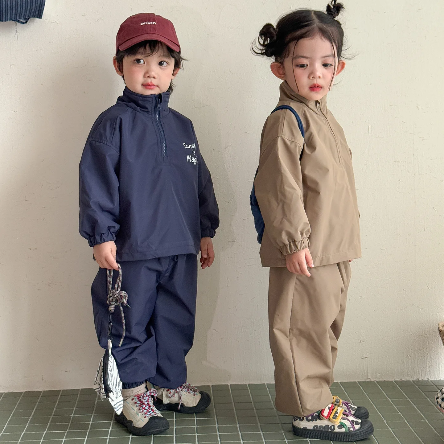 Winter Children Long Sleeve Clothes Set Plus Velvet Thick Boys Girls Fleece Tops + Pants 2pcs Suit Kids Warm Outfits 1-8 Years