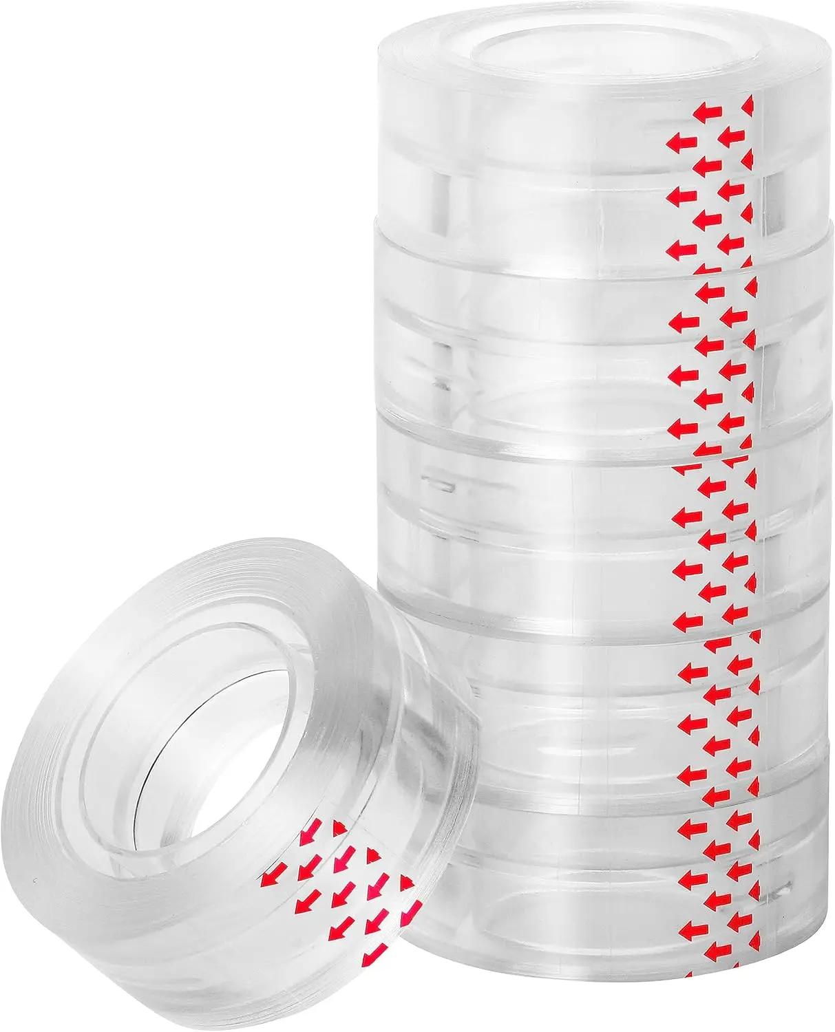 Paquete de 6 Cintas Adhesivas Transparentes Invisibles para Envolver Regalos - Fáciles de Usar