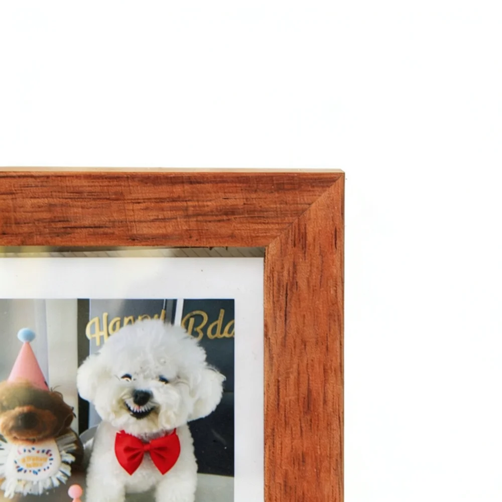 Magnetic Wood Photo Frame For Mini Polaroid Pictures Solid Walnut Timber Frame Minimalist Style Desktop Home Decor Accessory