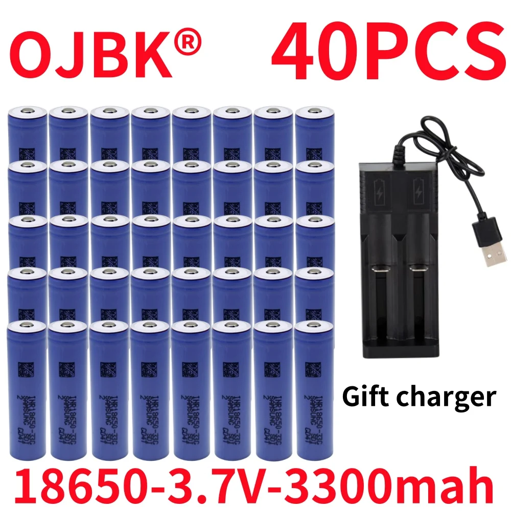 100% new 33G 18650 3300mah battery INR 18650 33G 3.7V discharge 30A dedicated to power battery