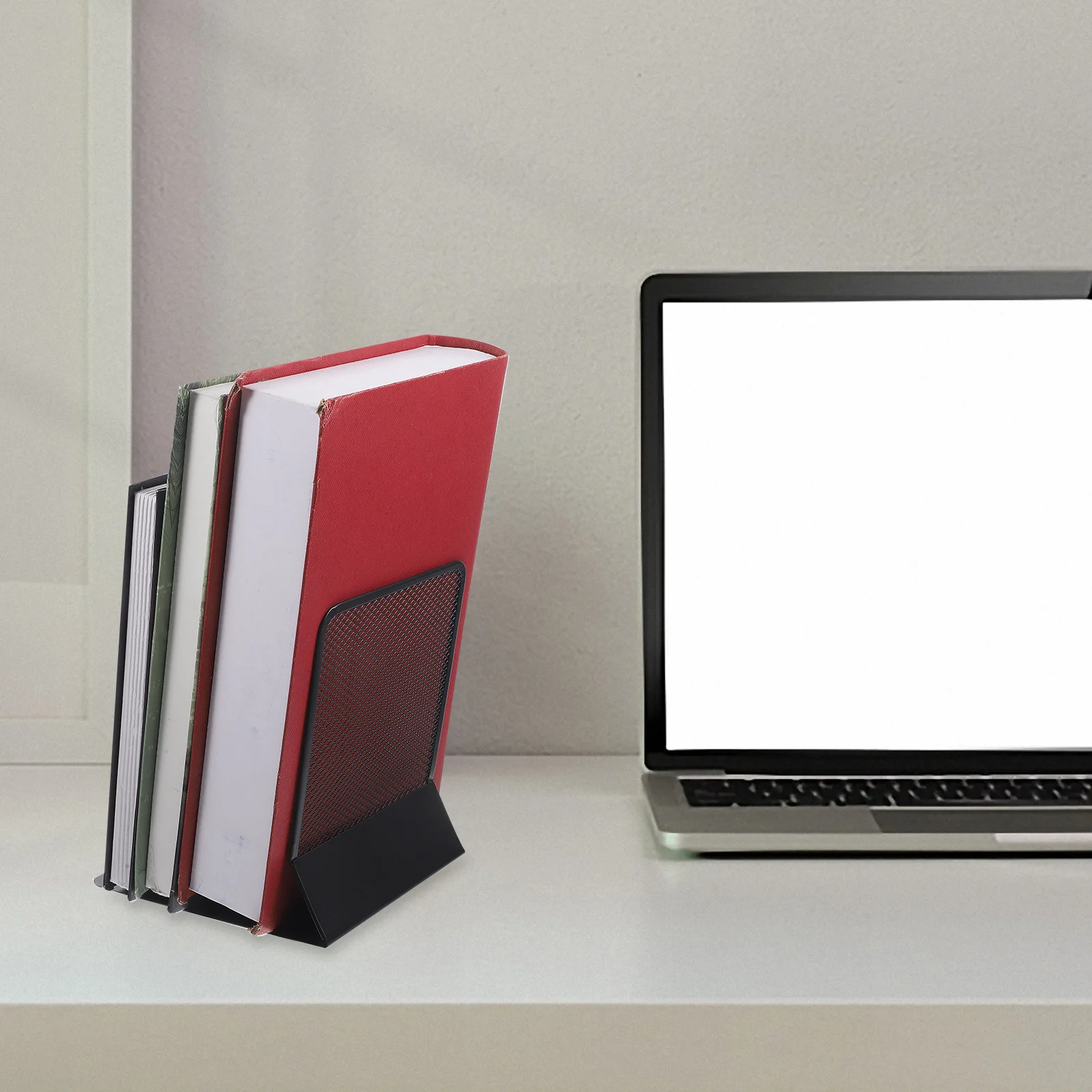 

Metal Bookend Heavy Duty Classic Black Stopper Organizer for Home Office Shelf Book Ends for Shelves